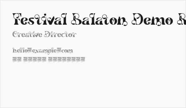 Festival Balaton Demo Regular Business Card
