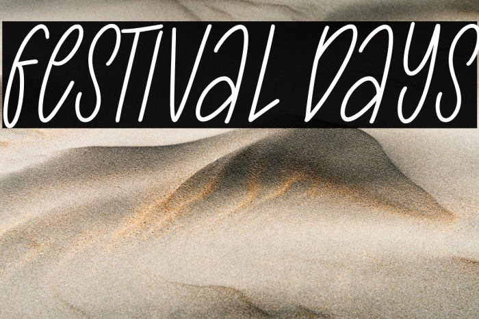 Festival Days Example 1