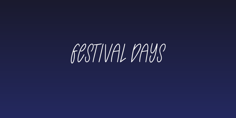 Festival Days Social Header