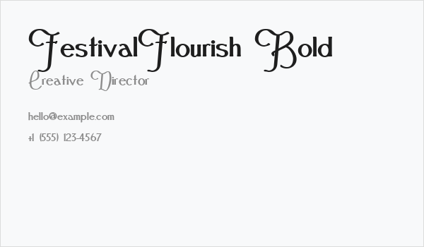 FestivalFlourish Bold Business Card