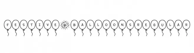Festive*Balloons Regular  Fuentes Gratis Descargar