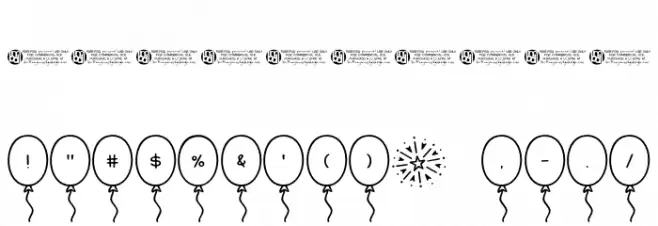 Festive*Balloons Regular Font OTHER CHARS