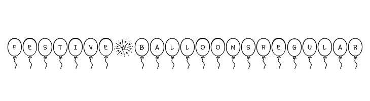 Festive*Balloons Regular  les polices de caractères gratuit tlcharger