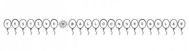 Festive*Balloons Regular  Frei Schriftart Herunterladen