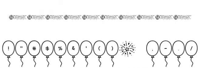 Festive*Balloons Regular Font OTHER CHARS