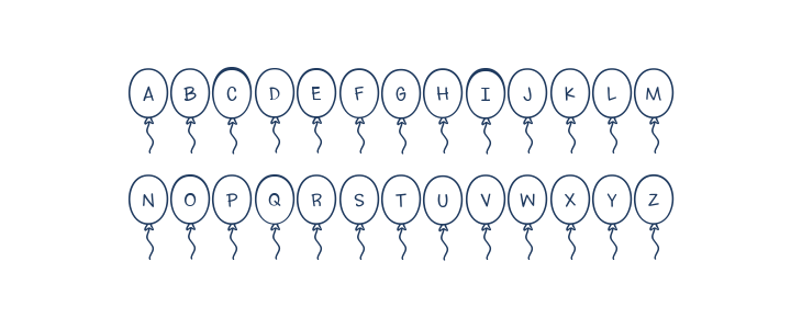 Festive*Balloons Regular Lowercase