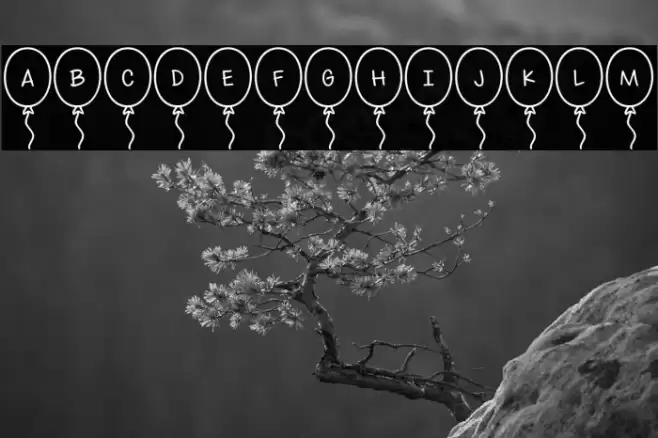 Festive*Balloons Regular Font examples