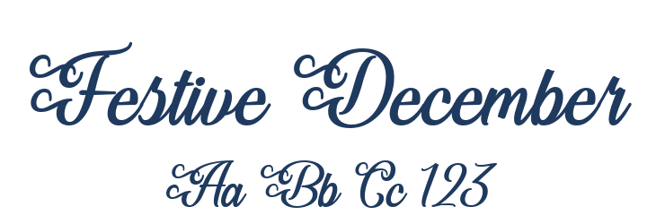 Festive December Font Preview