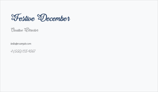 Festive December Business Card