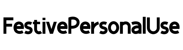 Festive Personal Use  Free Fonts Download