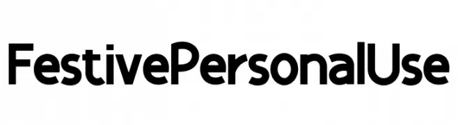 Festive Personal Use  免费字体下载