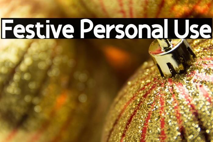 Festive Personal Use Example 1