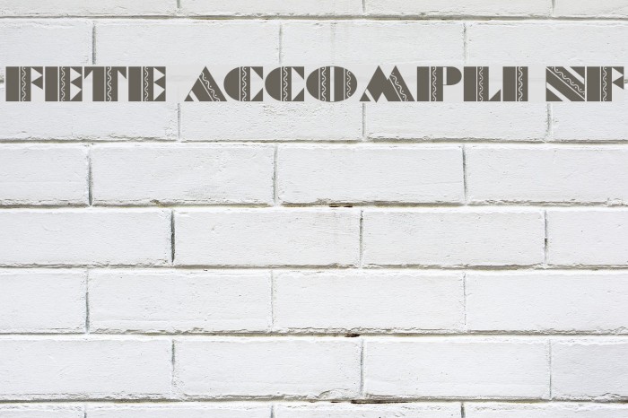 Fete Accompli NF Font examples
