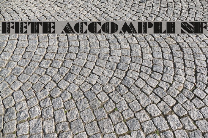 Fete Accompli NF Font examples