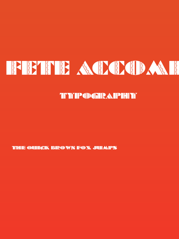 Fete Accompli NF Poster