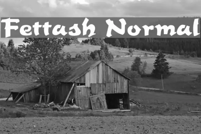 Fettash Normal Font examples