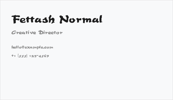 Fettash Normal Business Card