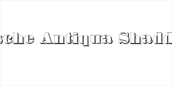 Fette Bauersche Antiqua Shaddow  UNZ Pro Logo