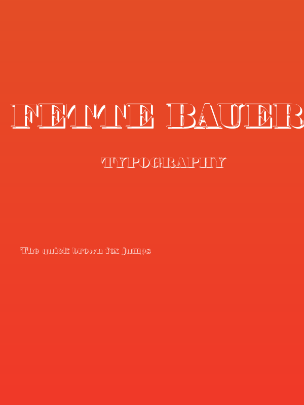 Fette Bauersche Antiqua Shaddow  UNZ Pro Poster