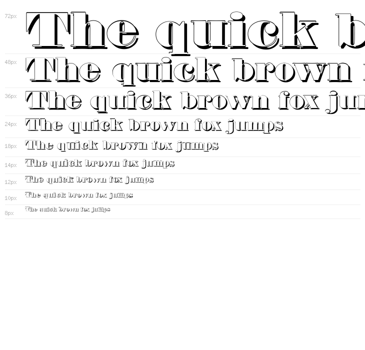 Fette Bauersche Antiqua Shaddow  UNZ Pro Waterfall