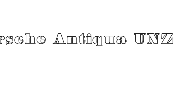 Fette Bauersche Antiqua UNZ Pro Hollow Logo
