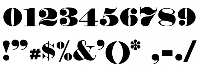 Fette Bauersche Antiqua UNZ Pro Font OTHER CHARS