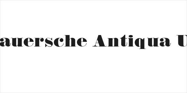 Fette Bauersche Antiqua UNZ Pro Logo