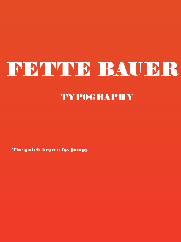Fette Bauersche Antiqua UNZ Pro Poster