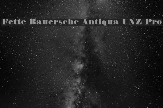 Fette Bauersche Antiqua UNZ Pro Font examples