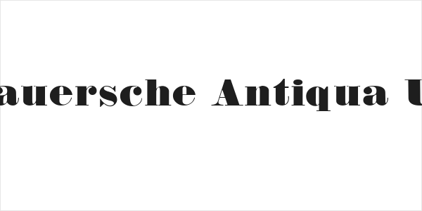 Fette Bauersche Antiqua UNZ Pro Logo