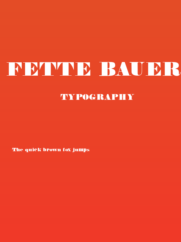 Fette Bauersche Antiqua UNZ Pro Poster