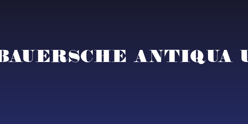 Fette Bauersche Antiqua UNZ Pro Social Header