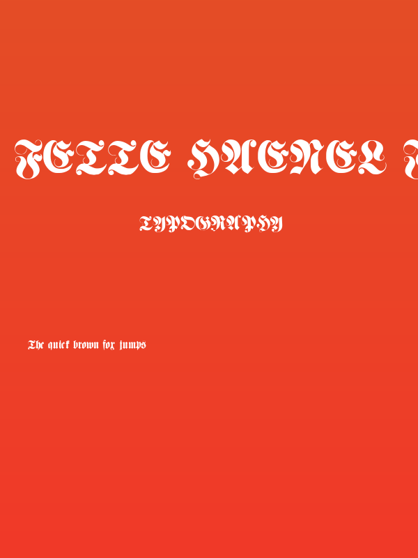 Fette Haenel Fraktur Poster