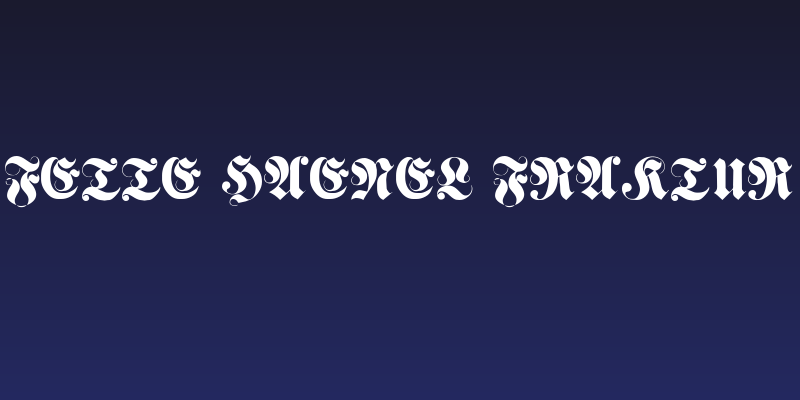 Fette Haenel Fraktur Social Header