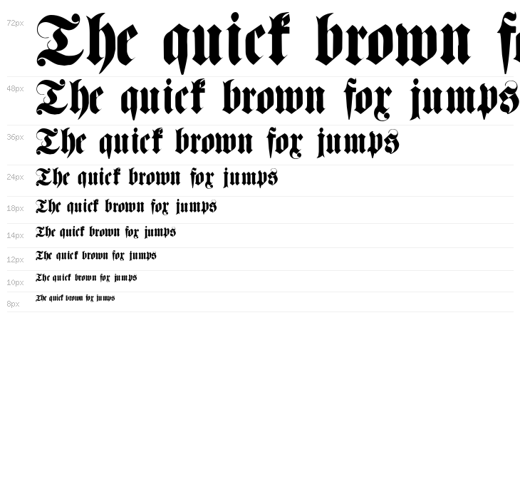 Fette Haenel Fraktur Waterfall