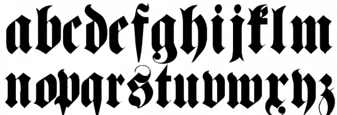 Fette Haenel Fraktur Caratteri MINUSCOLO