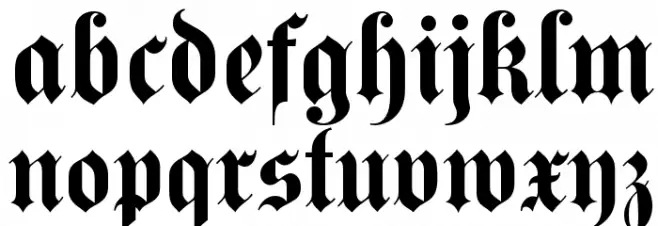 Fette Kanzlei OsF خط أحرف صغيرة