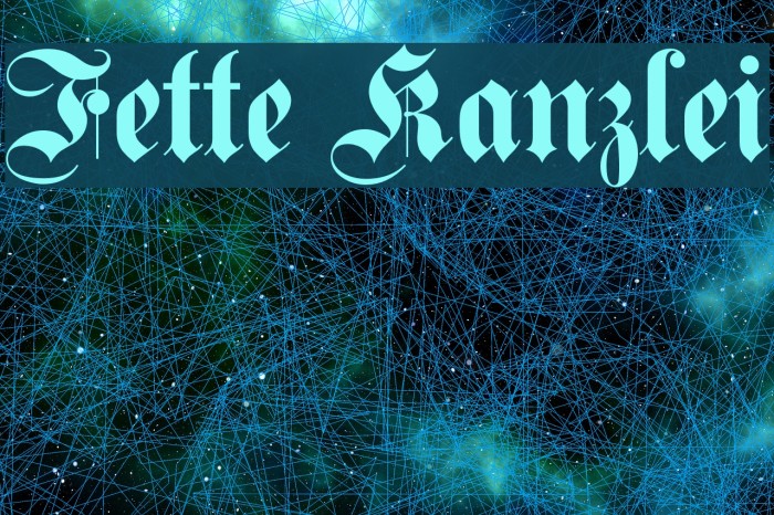 Fette Kanzlei Font examples