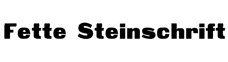 Fette Steinschrift  नि: शुल्क फ़ॉन्ट्स डाउनलोड