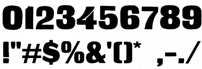 Fette Steinschrift Font OTHER CHARS