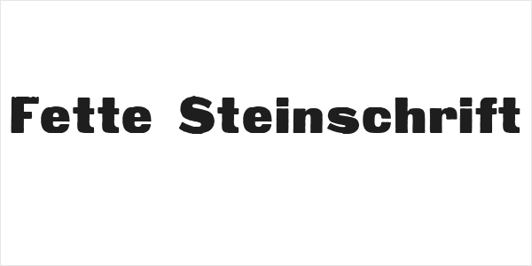 Fette Steinschrift Logo