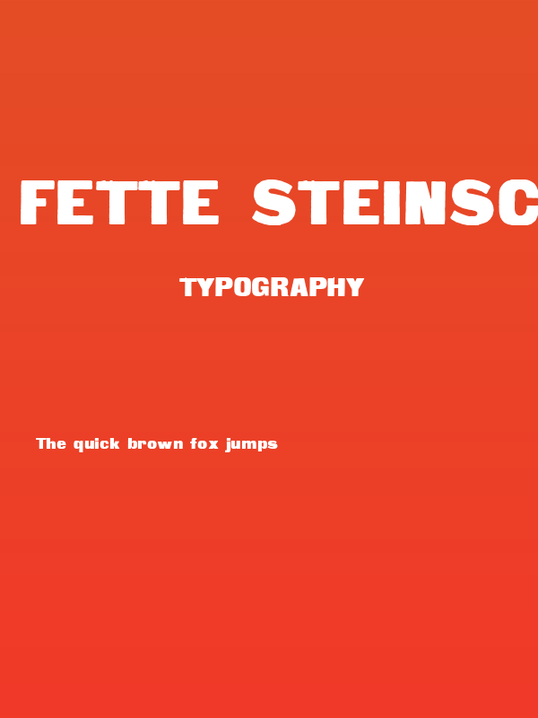 Fette Steinschrift Poster