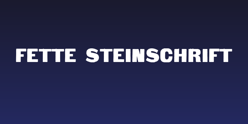 Fette Steinschrift Social Header