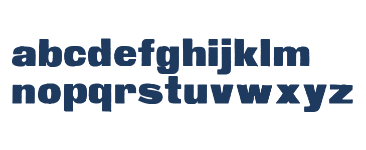 Fette Steinschrift Lowercase