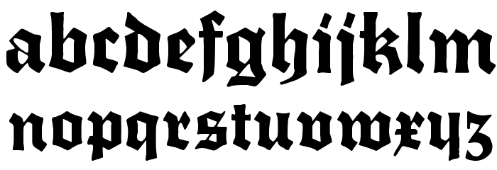 Fette Trump-Deutsch Font LOWERCASE