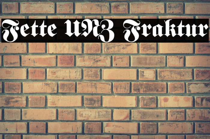 Fette UNZ Fraktur Font examples