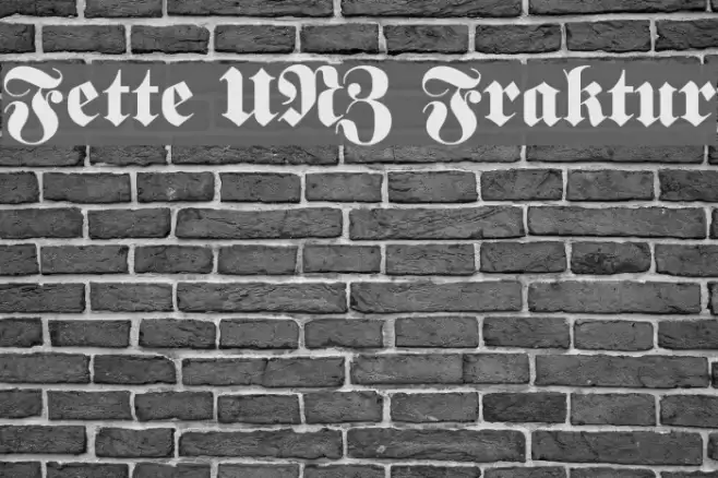 Fette UNZ Fraktur Font examples