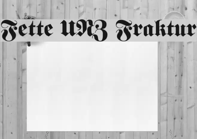 Fette UNZ Fraktur Font examples