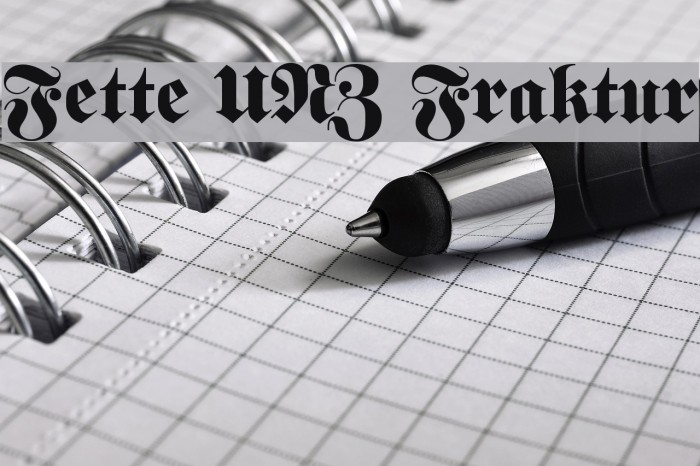 Fette UNZ Fraktur Font examples