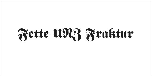 Fette UNZ Fraktur Logo
